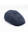 Niebieskoszary kaszkiet z wełny Harris Tweed