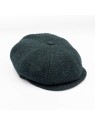 Zielony kaszkiet z wełny Harris Tweed